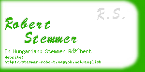 robert stemmer business card